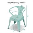 Costway Contemporary Premium Steel Kids Chair in Blue (Set of 2)