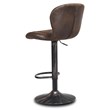 Costway Metal Swivel Bar Stool with Backrest & Footrest in Brown (Set of 2)