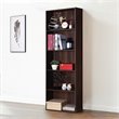 Costway 5-Shelf MDF Veneer Multi-Functional Storage Bookcase in Walnut