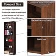 Costway 5-Shelf MDF Veneer Multi-Functional Storage Bookcase in Walnut