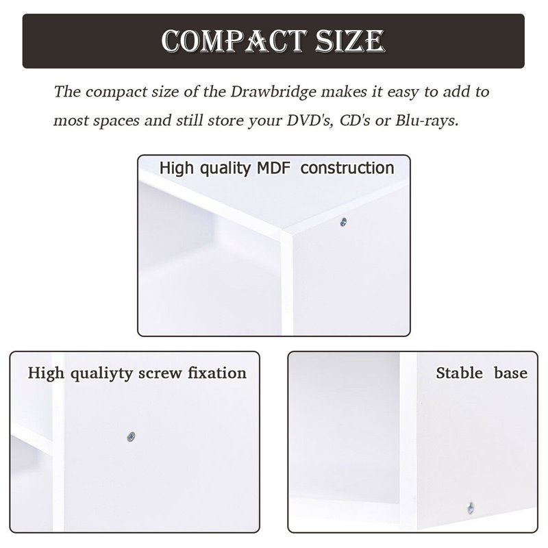 Costway 5-Shelf MDF Veneer Multi-Functional Storage Bookcase in White
