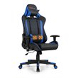 Costway PU Metal Massage Gaming Chair with Lumbar Support & Headrest in Blue
