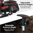 Costway PU and Metal Swivel Massage Gaming Chair with Footrest in Red