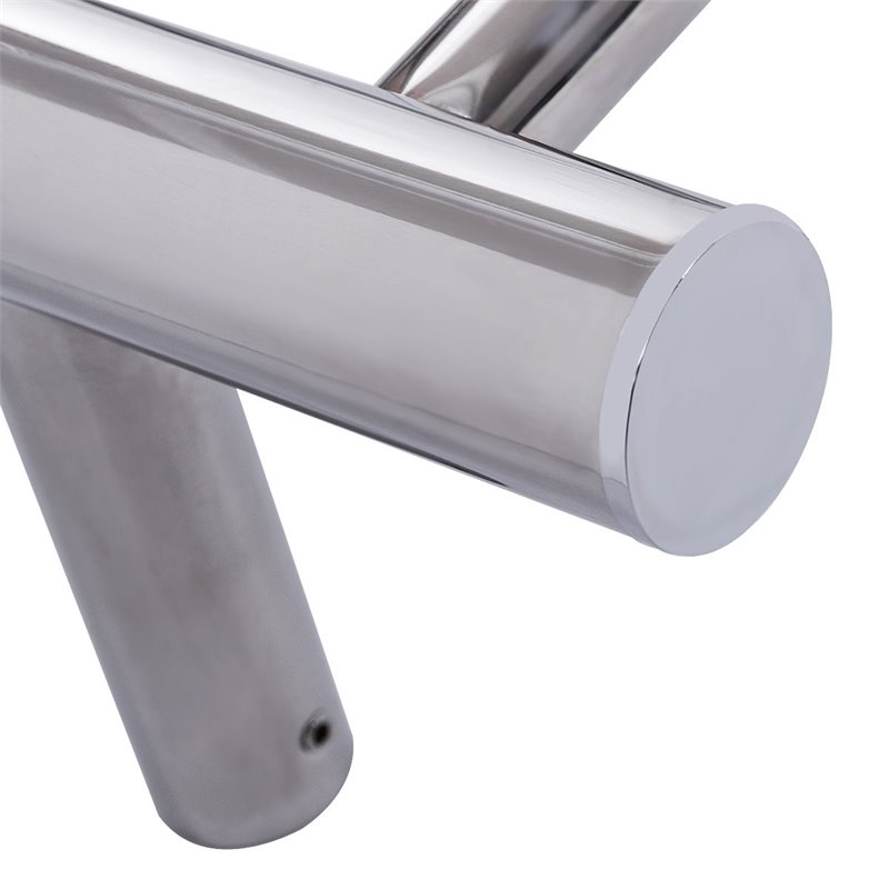 Costway Contemporary Steel Electric Towel Rail Rack with 10-bar Rung in Silver