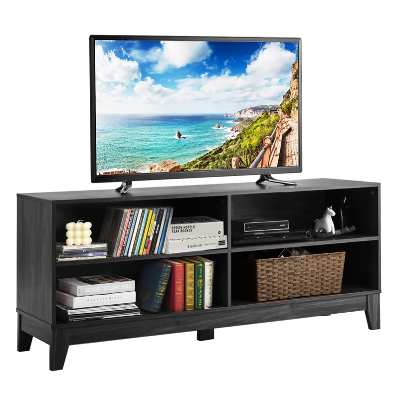 Costway Wood TV Stand/Entertainment Media Center for TVs up to 58