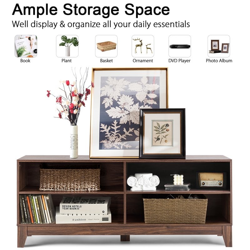 Costway Wood TV Stand/Entertainment Media Center for TVs up to 58