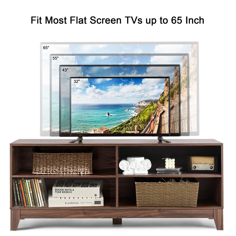 Costway Wood TV Stand/Entertainment Media Center for TVs up to 58