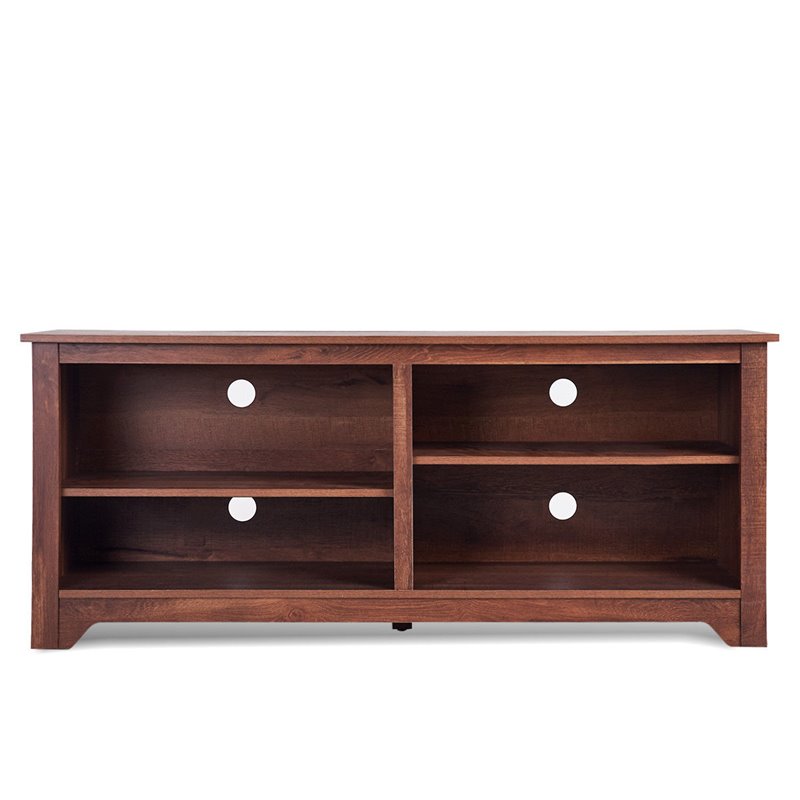 Costway Wood TV Stand/Entertainment Media Center for TVs up to 58