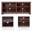 Costway Wood TV Stand/Entertainment Media Center for TVs up to 58