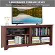 Costway Wood TV Stand/Entertainment Media Center for TVs up to 58