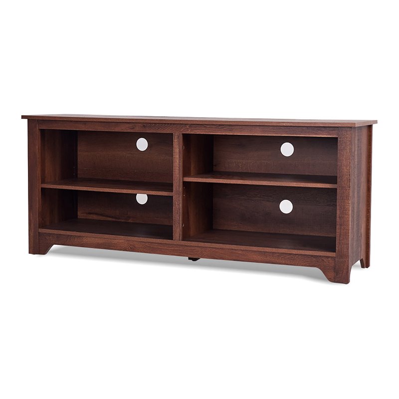 Costway Wood TV Stand/Entertainment Media Center for TVs up to 58