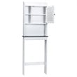 Costway Contemporary MDF Over The Toilet Space Saver with Louver Door in White