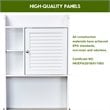 Costway Contemporary MDF Over The Toilet Space Saver with Louver Door in White