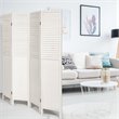 Costway 4-panel Contemporary Wood Folding Privacy Room Divider in White