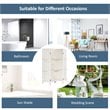 Costway 4-panel Contemporary Paulownia Folding Privacy Room Divider in White