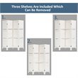Costway 4-panel Contemporary Paulownia Folding Privacy Room Divider in White