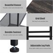 Costway 5-piece Engineered Wood Pub Table Set with Metal Frame in Black