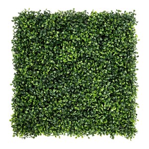 Costway 12-piece Contemporary PE Artificial Boxwood Plant Wall Panel in Green