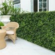 Costway 12-piece Contemporary PE Artificial Boxwood Plant Wall Panel in Green