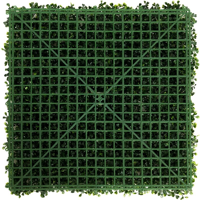 Costway 12-piece Contemporary PE Artificial Boxwood Plant Wall Panel in Green