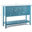 Costway MDF and Pine Wood Sideboard with Drawers & Storage Cabinets in Blue