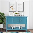 Costway MDF and Pine Wood Sideboard with Drawers & Storage Cabinets in Blue