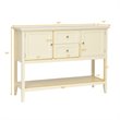 Costway MDF and Pine Wood Sideboard with Drawers & Storage Cabinets in Beige