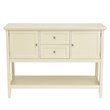 Costway MDF and Pine Wood Sideboard with Drawers & Storage Cabinets in Beige
