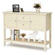 Costway MDF and Pine Wood Sideboard with Drawers & Storage Cabinets in Beige