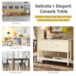 Costway MDF and Pine Wood Sideboard with Drawers & Storage Cabinets in Beige
