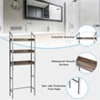 Costway 3-tier Engineered Wood and Iron Bathroom Spacesaver in Silver