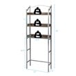 Costway 3-tier Engineered Wood and Iron Bathroom Spacesaver in Silver