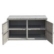 Costway 88-gallon Contemporary Rattan Patio Container Box Bin in Gray