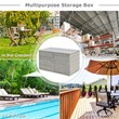 Costway 88-gallon Contemporary Rattan Patio Container Box Bin in Gray