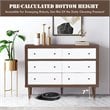 Costway 6-drawer Contemporary MDF Wood Chest Dresser in White and Walnut