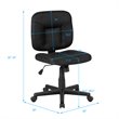 Costway Contemporary Sponge and Mesh Computer Chair with Low Back in Black
