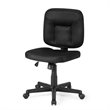 Costway Contemporary Sponge and Mesh Computer Chair with Low Back in Black
