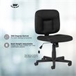 Costway Contemporary Sponge and Mesh Computer Chair with Low Back in Black