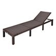 Costway Rattan & Steel Outdoor Lounge Chair with Removable Cushion in Turquoise