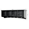 Costway Contemporary P2 MDF Wall Mounted Storage Cabinets with 5 Hooks in Black