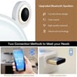 Costway MDF Vanity Dressing Table Set with Bluetooth Speakers in White/Gold
