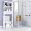 Costway Engineered Wood Over The Toilet Space Saver with 2 Drawers in White