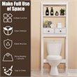 Costway Engineered Wood Over The Toilet Space Saver with 2 Drawers in White