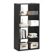 Costway 4-Tier Engineered Wood Multipurpose Bookcase with Open Shelves in Black