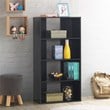 Costway 4-Tier Engineered Wood Multipurpose Bookcase with Open Shelves in Black
