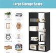 Costway 4-Tier Engineered Wood Multipurpose Bookcase with Open Shelves in Black