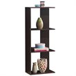 Costway 3-Tier Engineered Wood Bookcase with Open Shelves in Dark Brown