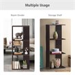 Costway 3-Tier Engineered Wood Bookcase with Open Shelves in Dark Brown