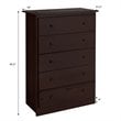 Costway 5-drawer Contemporary PB Board and MDF Chest w/ Multi Layers in Espresso