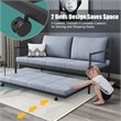 Costway Steel and MDF Twin Trundle Platform Daybed with 4 Casters in Black